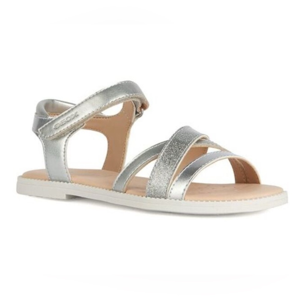 New Geox Karly Sandal in Silver Size EU 27 (US 10)
